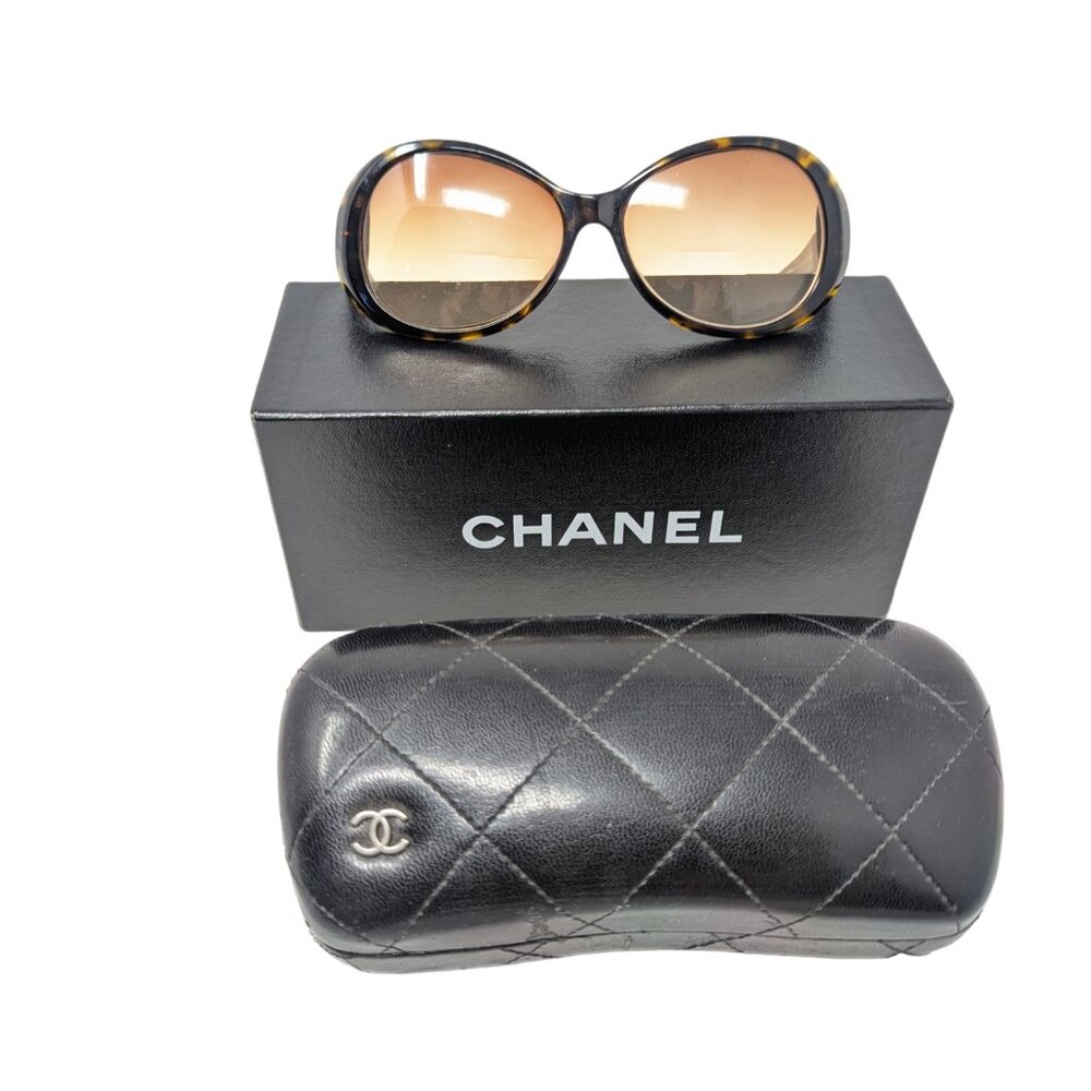 Chanel Interlocking Cc Tortoiseshell Acetate Retr… - image 5
